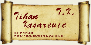 Tihan Kašarević vizit kartica
